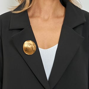 1 Piece Simple Series Simple Solid Color Stainless Steel  Gold Color Women's Brooches h5 